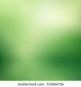 Abstract green nature blurred gradient background. Vector illustration. Ecology concept for your graphic design, banner, poster