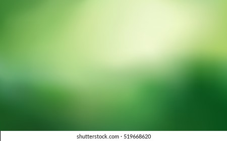 Abstract green nature blurred gradient background. Vector illustration. Ecology concept for your graphic design, banner or poster.