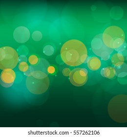 Abstract green nature bokeh spring light defocused background vector illustration design EPS10