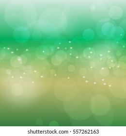 Abstract green nature bokeh spring light defocused background vector illustration design EPS10