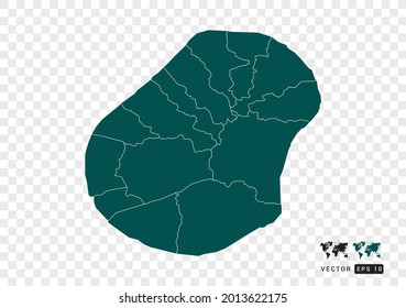 Resumen del mapa verde de Nauru. Diseño de fondo transparente vectorial.