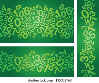 abstract green number background