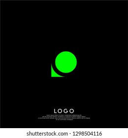 abstract green O logo letter design concept