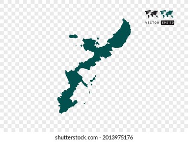 Abstract Green Okinawa Map Design Vector Stock Vector (Royalty Free ...