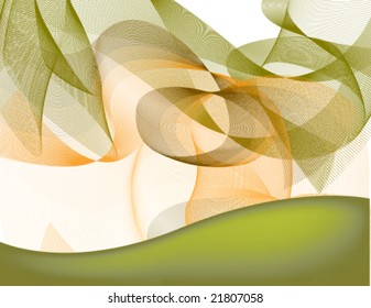 abstract green and orange background