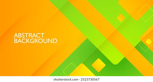 Abstractas fondo verde y naranja. Superponer Formas con patrón de líneas superpuestas. Fondo colorido con diseño de patrón de sombra. Vector Eps10