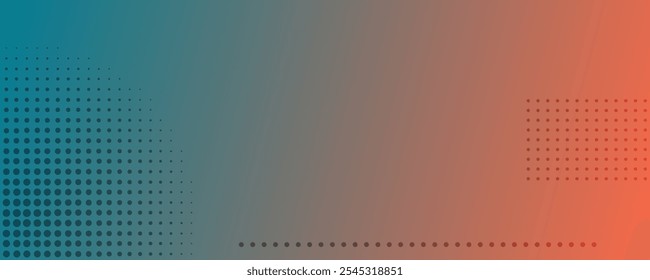 Fondo geométrico degradado verde y naranja Abstractas con puntos. Anuncio de encabezado. Fondo de presentación abstracto brillante. Ilustración vectorial