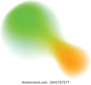 Abstract green and orange gradient swirl design