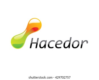 abstract green orange logo