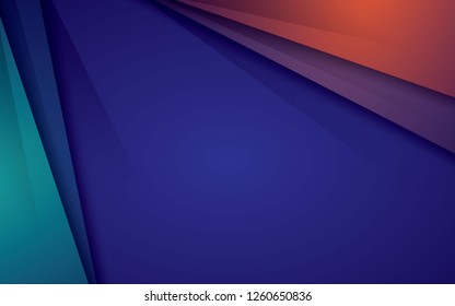 Abstract green orange modern vector background overlap layer on dark blue background