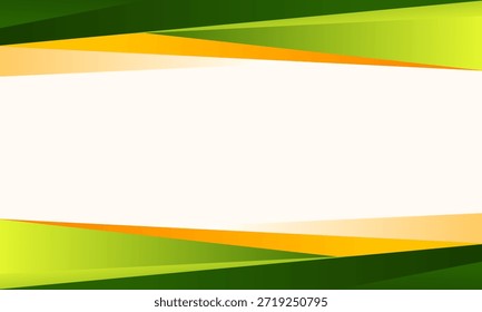 Fundo dinâmico de gradiente verde, laranja e branco abstrato. Papel de parede geométrico moderno. Adequado para modelos, banners de venda, anúncios de negócios, apresentações, Web e páginas
