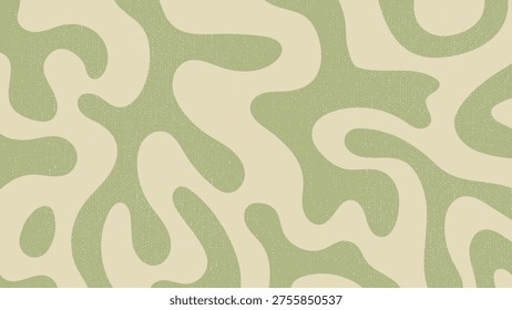 Abstract Green Organic Blob Shape Minimalist Pattern Background. Vector Illustration