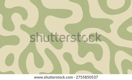 Abstract Green Organic Blob Shape Minimalist Pattern Background. Vector Illustration