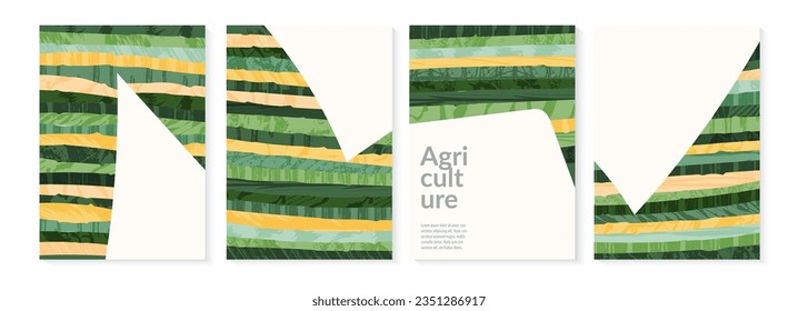 Resumen del fondo del vector orgánico ecológico de la granja. Afiche de patrón natural de primavera. Diseño agrícola de verano. Plantilla de campo de arroz ecológico. Ilustración rural moderna con textura. Fondo de coloquio ecológico