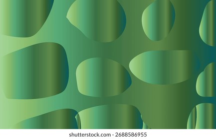 Fundo de padrão de gradiente de formas orgânicas verdes abstratas