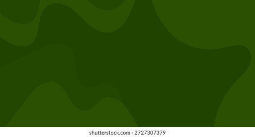 Fundo de onda orgânica verde abstrato com formas de camadas suaves.Design elemento criativo na ilustração vetor