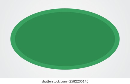 Abstract green oval circle isolated on white background