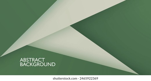 Abstract green overlap background template vector with triangle papercut pattern. Green background with shadow design. Eps10 vector
