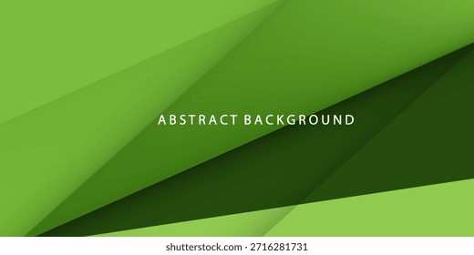 Abstract green overlap background template with triangle papercut pattern. Green background with shadow design. Eps10 vector