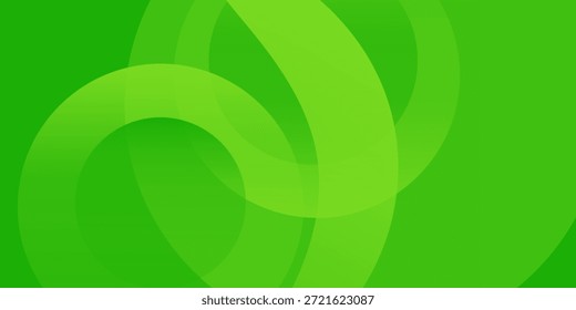 Abstract green overlapping circle background with smooth transparent shapes and soft gradient layers, modern minimal geometric design for eco theme, presentation backdrop, website header, banner, poster, and creative branding layout