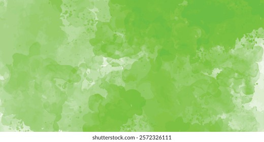 Abstract green paint background, a blue watercolor background with cloudy sky concept. green grunge texture 