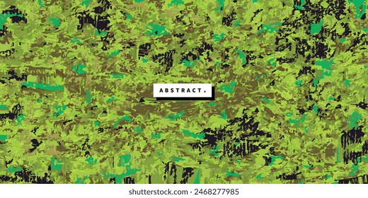 Abstract green paint texture background. Surreal painting backdrop. Creative vibrant artwork. For presentation, advertising, branding, or promotion.