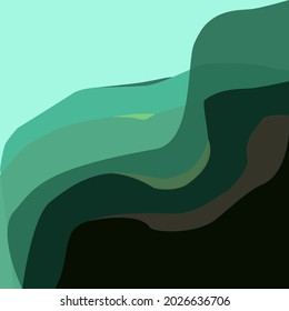 Resumen de papel verde corte vector alivio realista. Plantilla de fondo para banners, volantes, presentaciones.