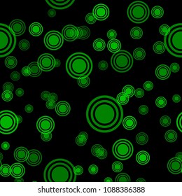 Abstract green pattern with circles. Geometry pattern for fabric. Round Circle Dots. Network Design, Technology Science, Vector Illustration. Perfect For Logo, Banner, Icon, Holiday Background.