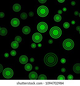 Abstract green pattern with circles. Geometry pattern for fabric. Round Circle Dots. Network Design, Technology Science, Vector Illustration. Perfect For Logo, Banner, Icon, Holiday Background.