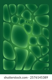 Abstract green pattern of curved lines. Gradient spots in shades of green. Unusual background from smooth transition of green tones. Abstract vector illustration.