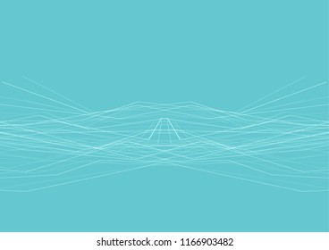 Abstract green pattern element line background