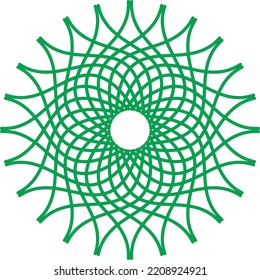 Abstract green pattern. Modern green ornament. Vector design Illustration.