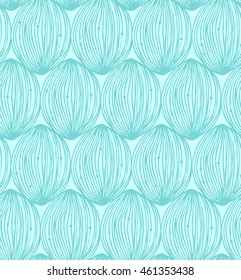 Abstract green pattern. Seamless ornate decorative background with clews
