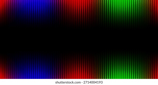 Abstract green, pink, black gradient with vertical stripes, technology-inspired design.