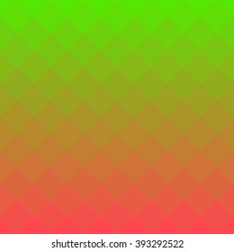 Abstract green & pink square background.