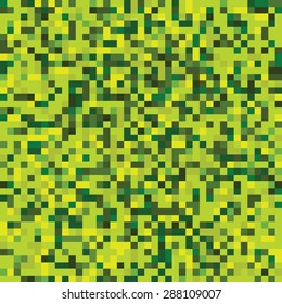 Abstract green pixel art vector background