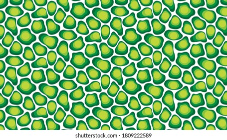 Abstract Green plant cell layer seamless pattern