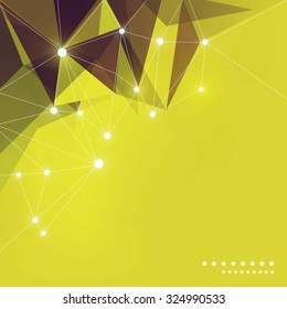 Abstract Green Polygon Background. Business banner. Element for your website or presentation. Vector illustration