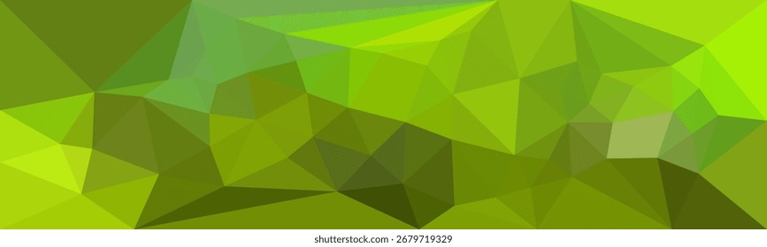 Abstract green polygon background with geometric shapes creating a modern low poly design.