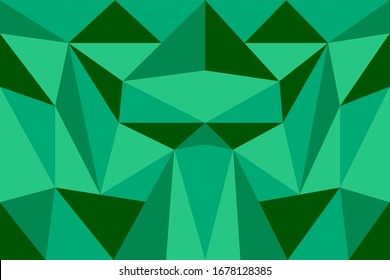 Abstraktes grünes Polygonhintergrund-Grafikdesign