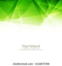 Abstract green polygon design background