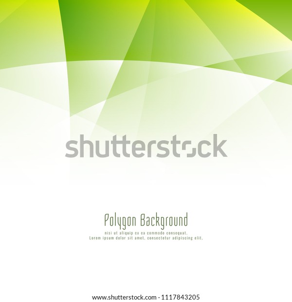 Abstract Green Polygon Design Background Stock Vector (Royalty Free ...