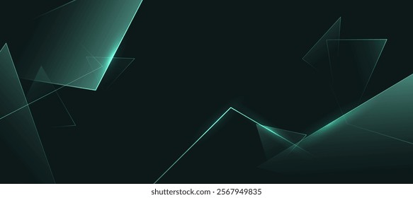 Abstract green polygon elegant background vector illustration for banner business product present