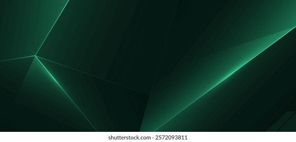 Abstract green polygon elegant background vector illustration for banner business product present
