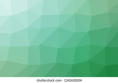 Abstract Green polygon geometric background. Low Poly Style, Business Design Templates. Vector and illustration.