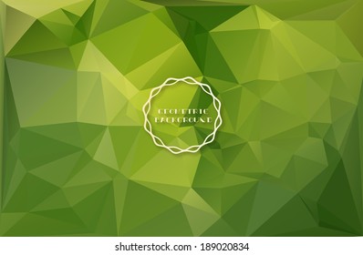 Abstract green polygonal background 