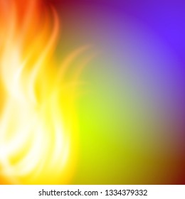 Abstract green purple fire background for your design