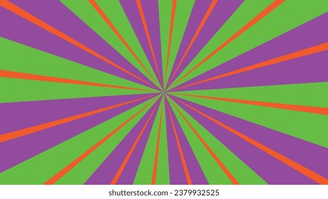 abstract green and purple sunburst pattern background for modern graphic design element. shining ray cartoon with colorful for website banner wallpaper and poster card decoration