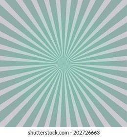 Abstract green radial background, vector illustration