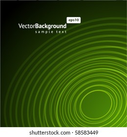 Abstract green radio wave background